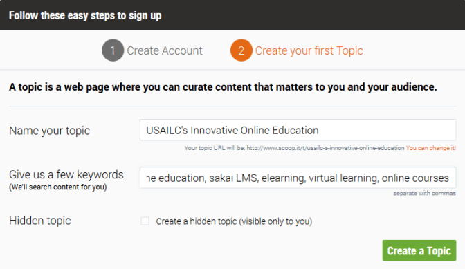 Creating a Topic